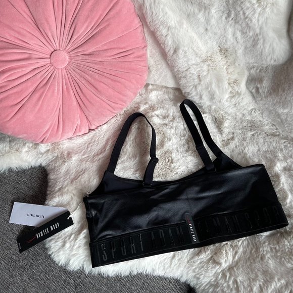 NWT Stunning Adam Selman Sport Liquid Latex "Branded Band Bra" - Picture 9 of 13